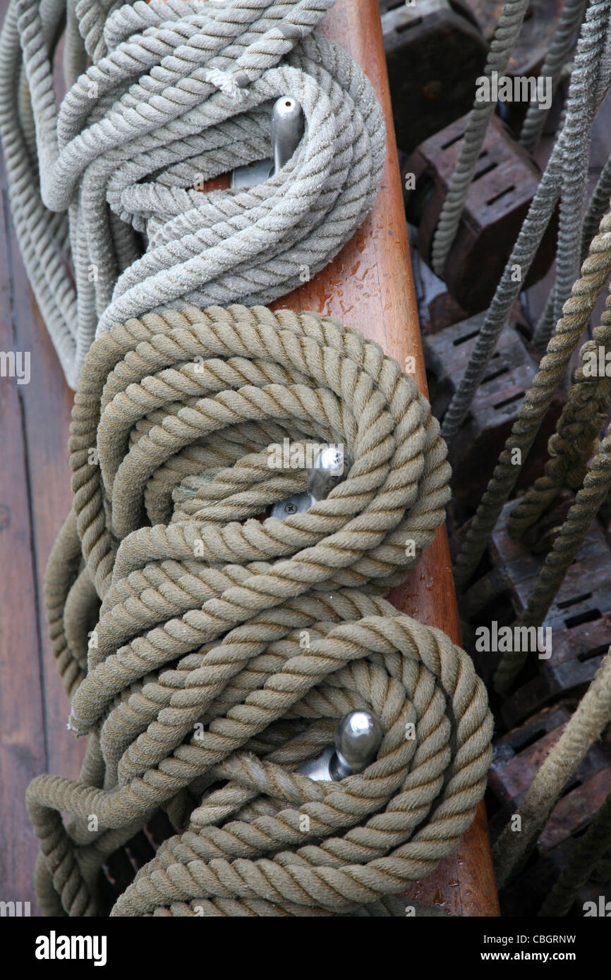 vessel equipment. Rigging Stock Photo Alamy