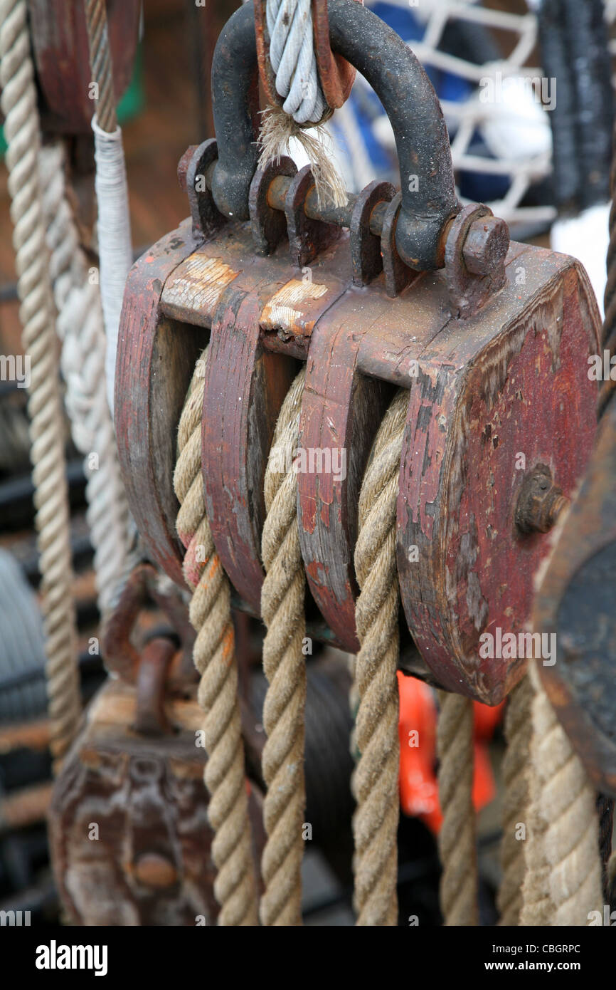 vessel equipment. Rigging Stock Photo Alamy