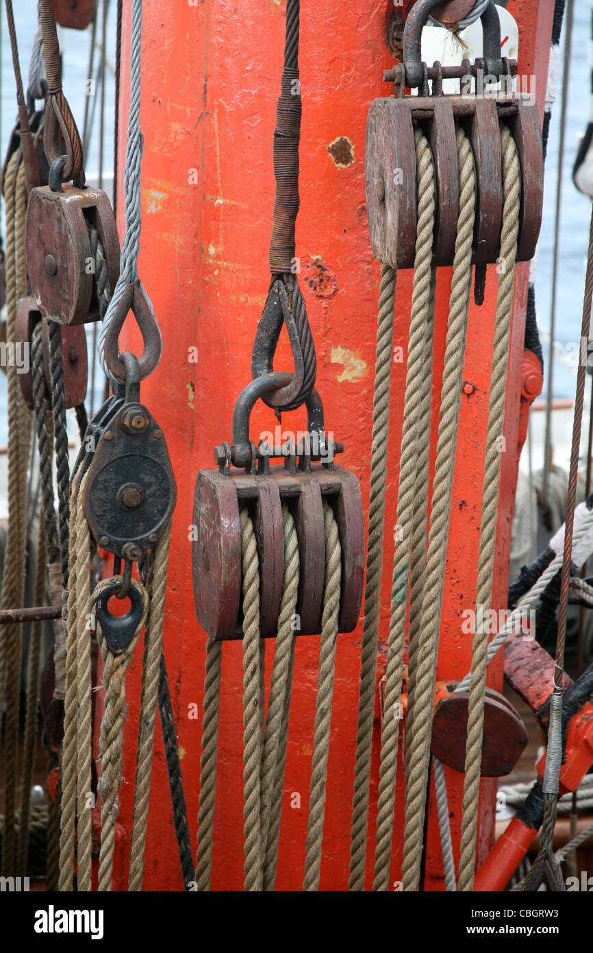 vessel equipment. Rigging Stock Photo Alamy