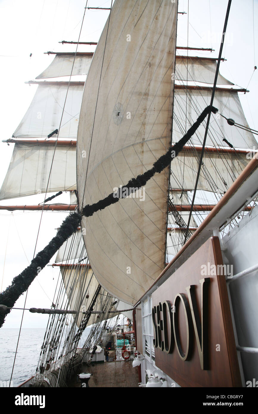 vessel equipment. Rigging. sails Stock Photo Alamy