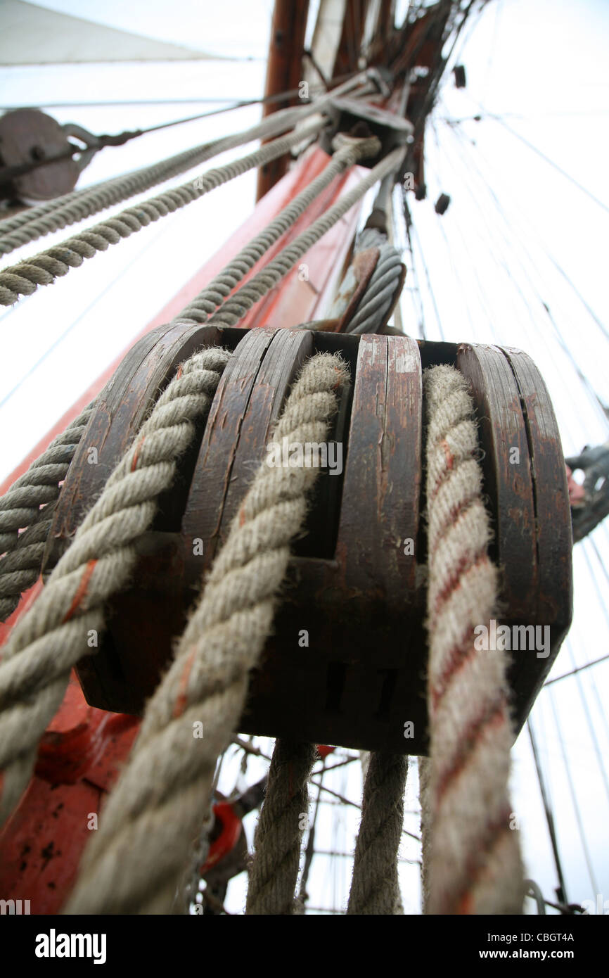 vessel equipment. Rigging. masts Stock Photo - Alamy