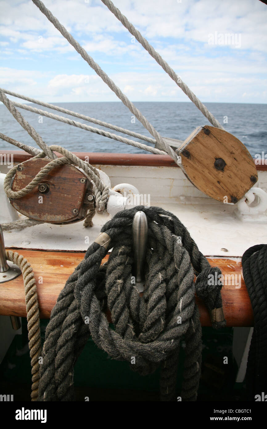 vessel equipment. Rigging Stock Photo Alamy