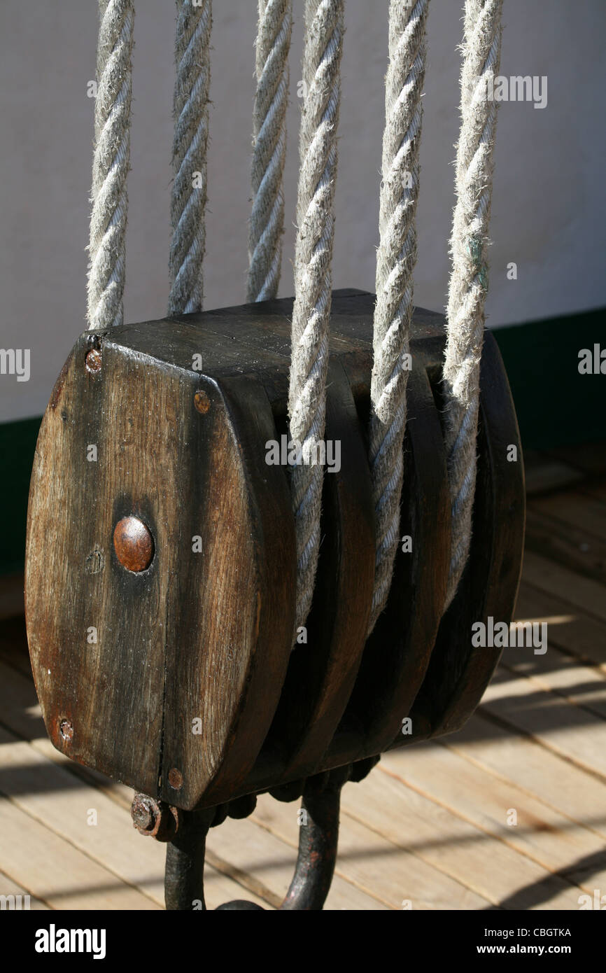 vessel equipment. Rigging Stock Photo Alamy