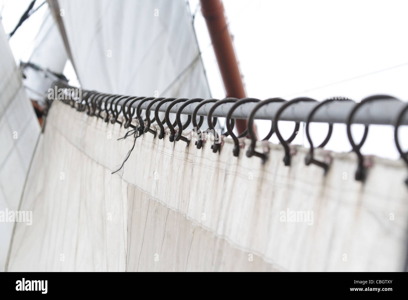 vessel equipment. Rigging. sail Stock Photo Alamy