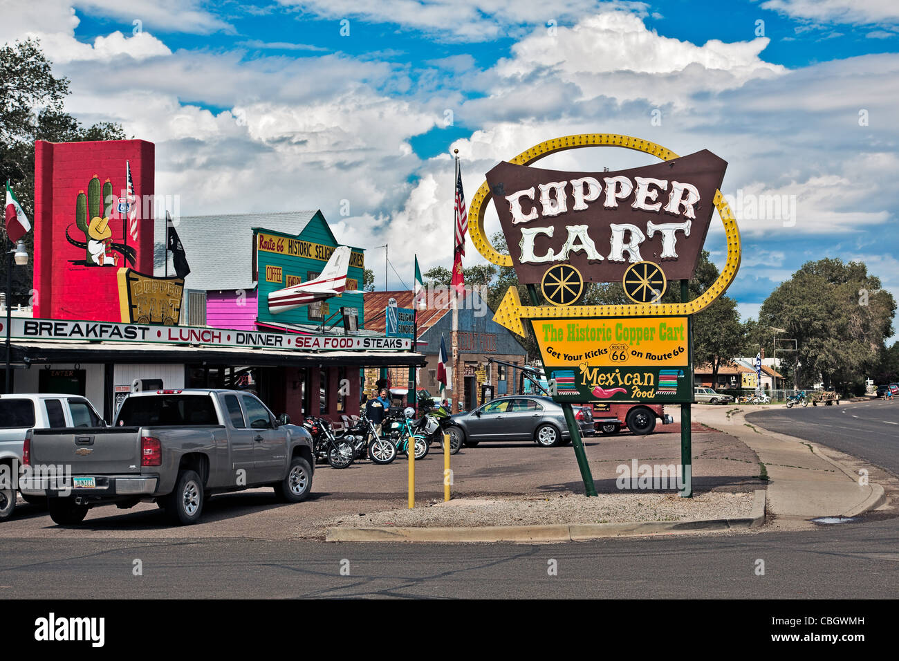 Seligman on Route 66 Stock Photo Alamy