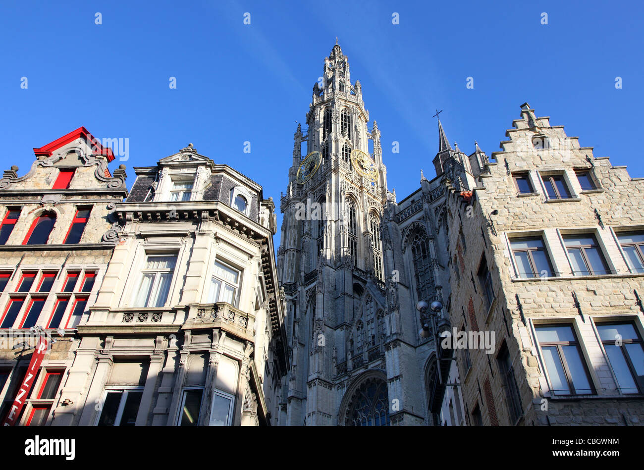 Old town houses in Antwerp, Flanders, Belgium, Europe Stock Photo Alamy