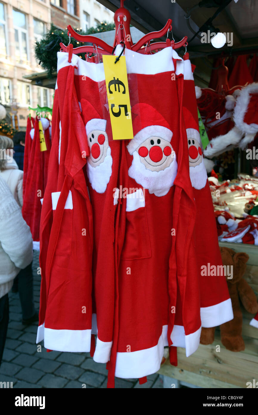 Christmas market in the old town of  Antwerp, Flanders, Belgium, Europe. Stock Photo