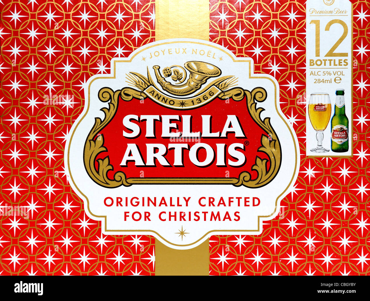 stella artois 12 pack christmas pack uk Stock Photo Alamy