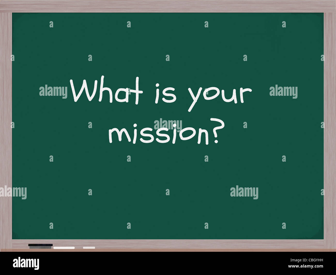 The words What is your Mission written in white chalk on a blackboard