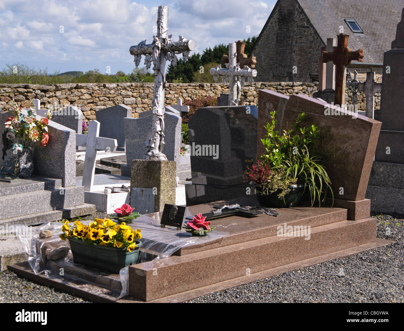 Graveyard, cemetery, France Stock Photo