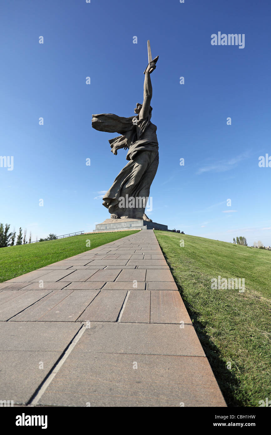 Statue of Mother Russia (RodinaMat'). Volgograd, Russia Stock Photo