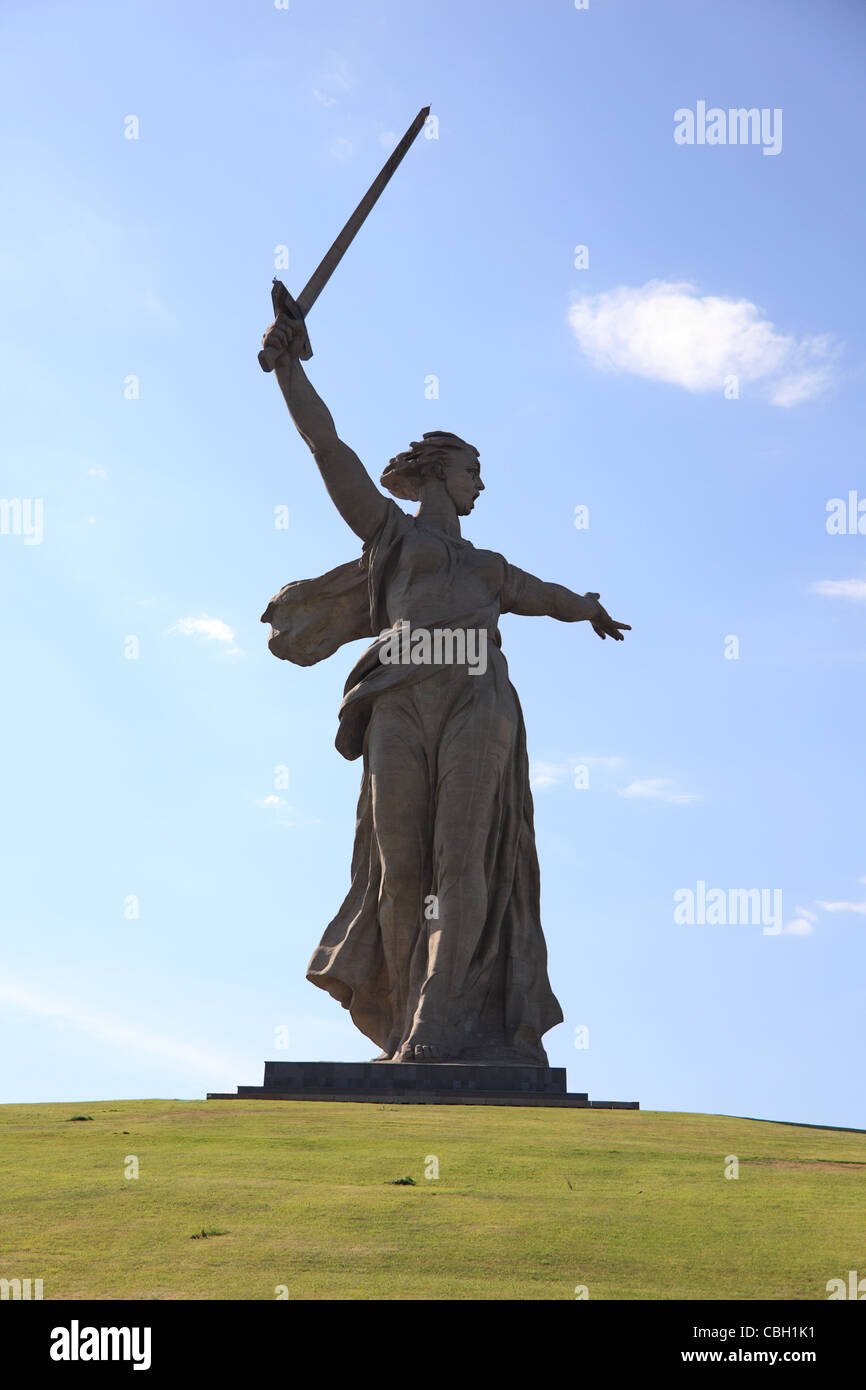 Statue Of Mother Russia Rodina Mat Volgograd Russia Stock