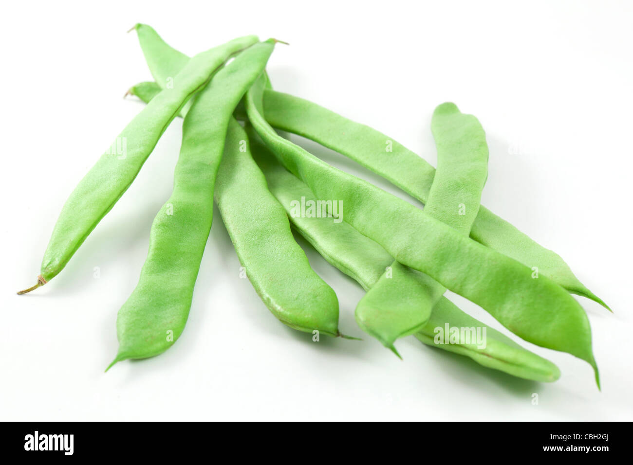 a pile of green French beans Stock Photo