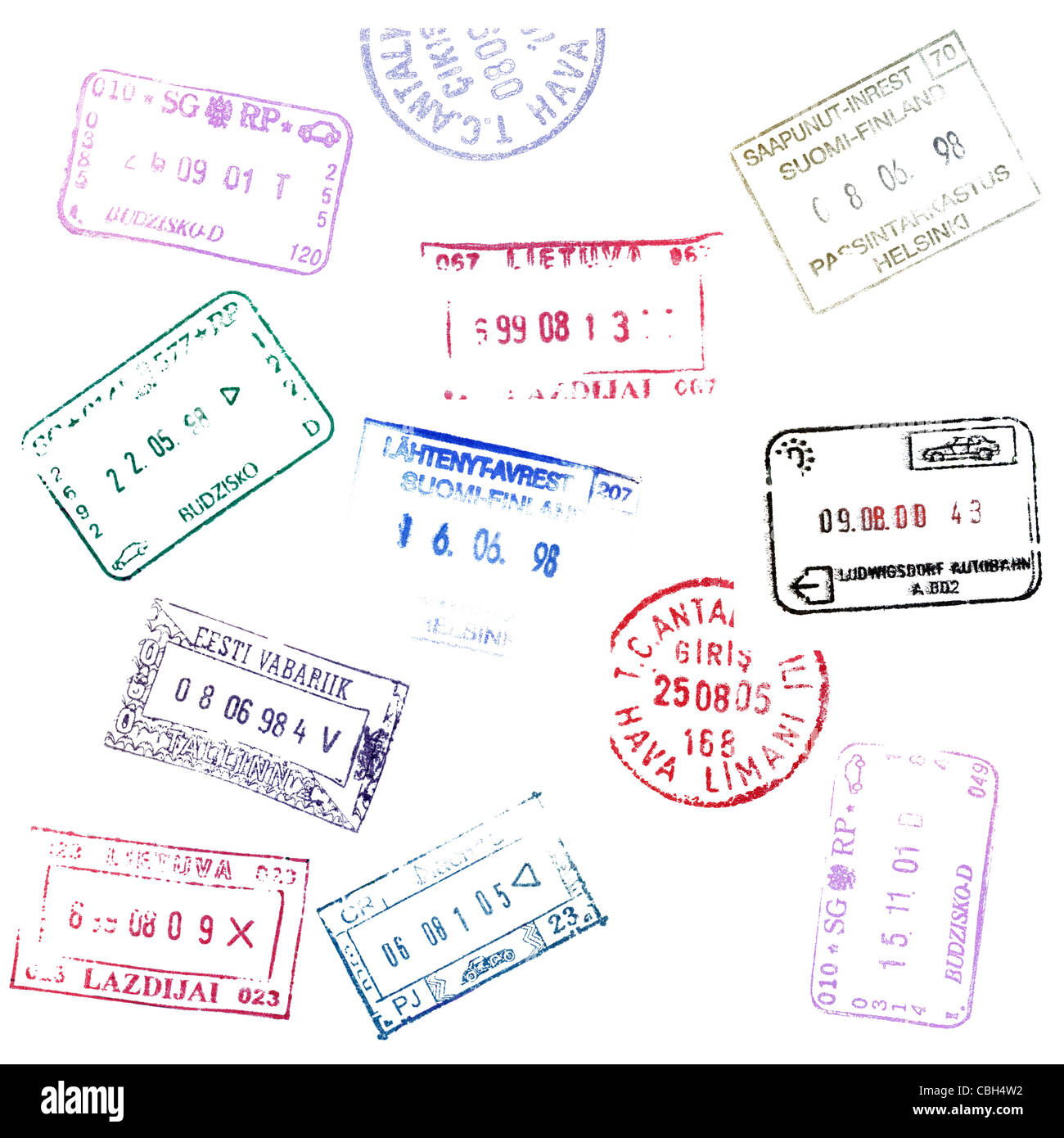Passport stamps hi-res stock photography and images - Alamy