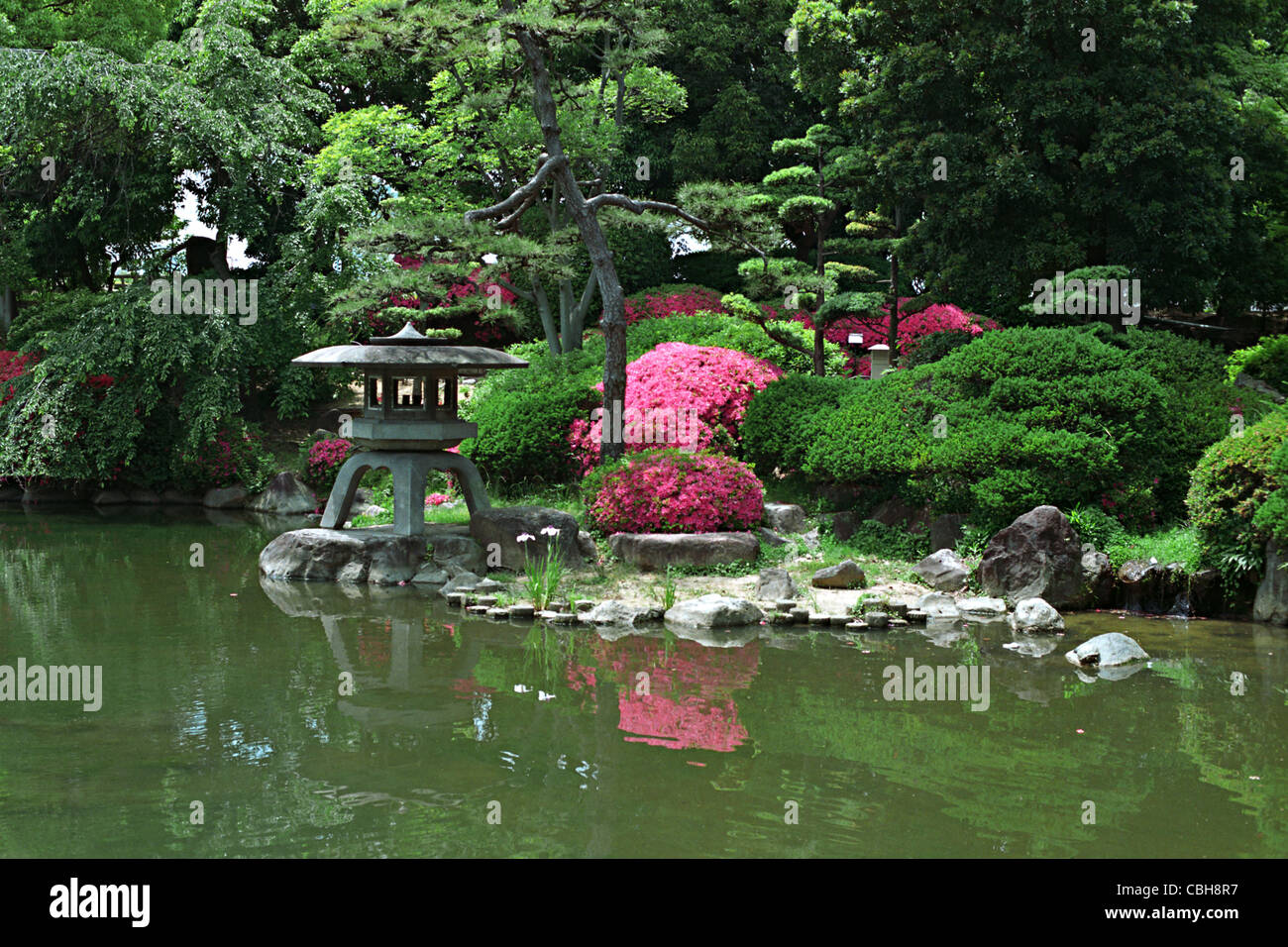 Osaka Castle Garden, Japan Stock Photo