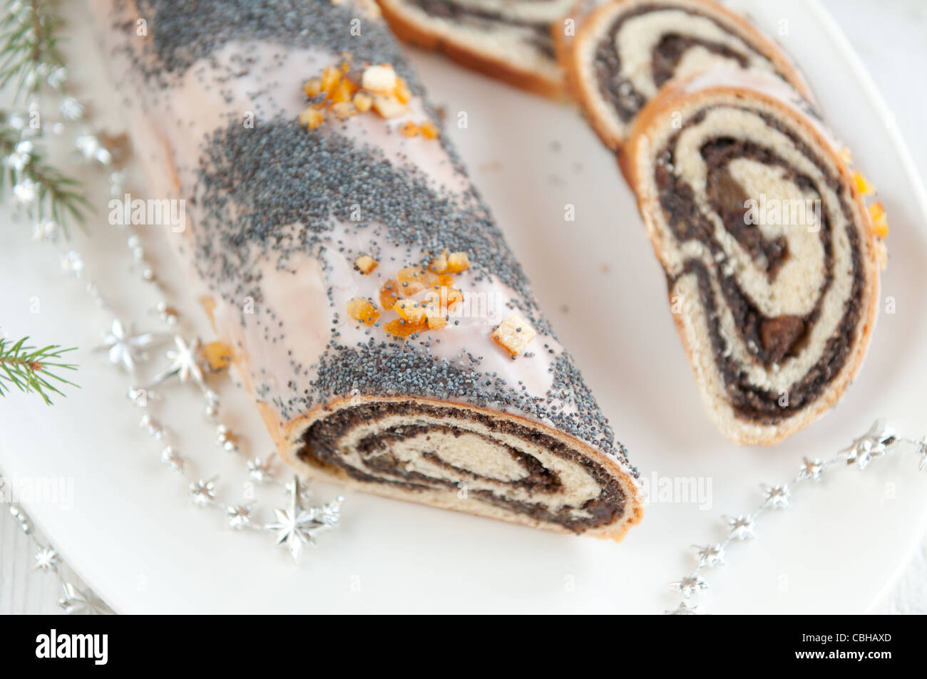 Traditional Polish Poppy Seed Cake For Christmas Stock Photo Alamy