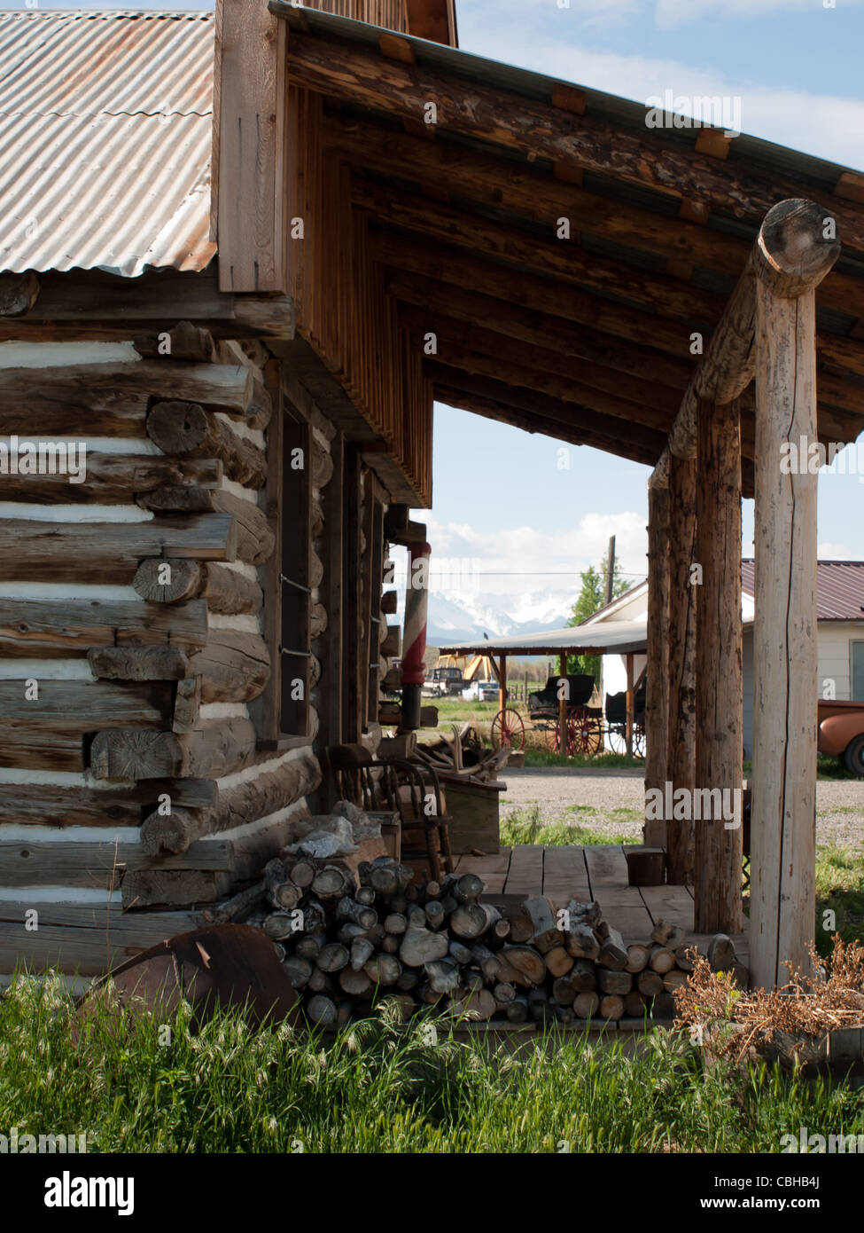 Exterior elevation of the old western general store. Museum of the