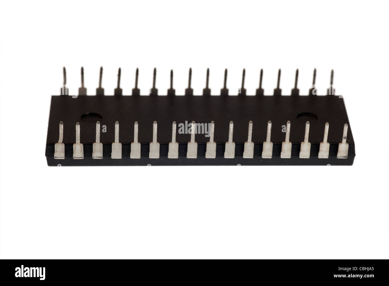 Integrated circuits isolated on white background Stock Photo - Alamy