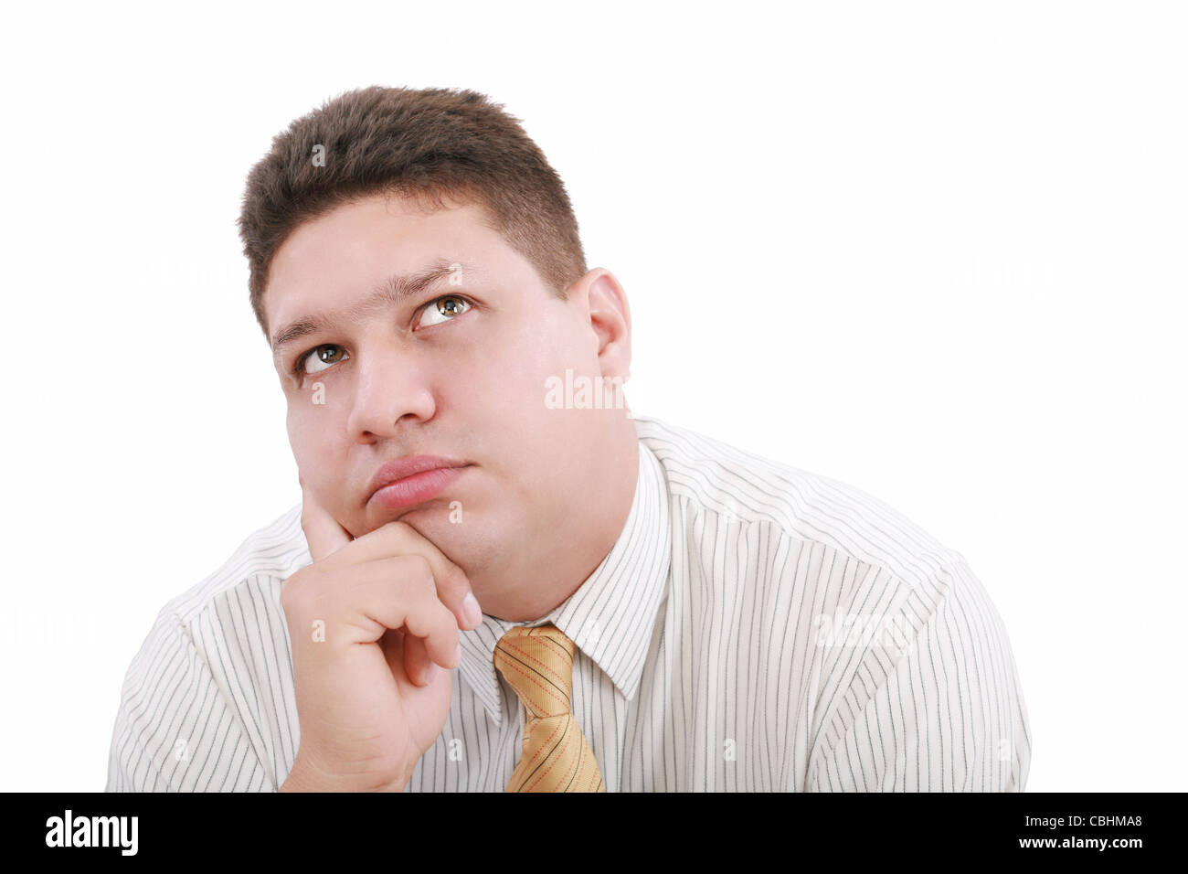 Man thinking about a problem- close up Stock Photo