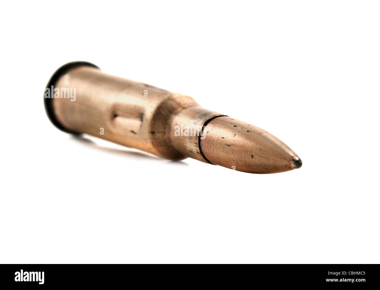 isolated 7.62 assault rifle cartridge Stock Photo - Alamy