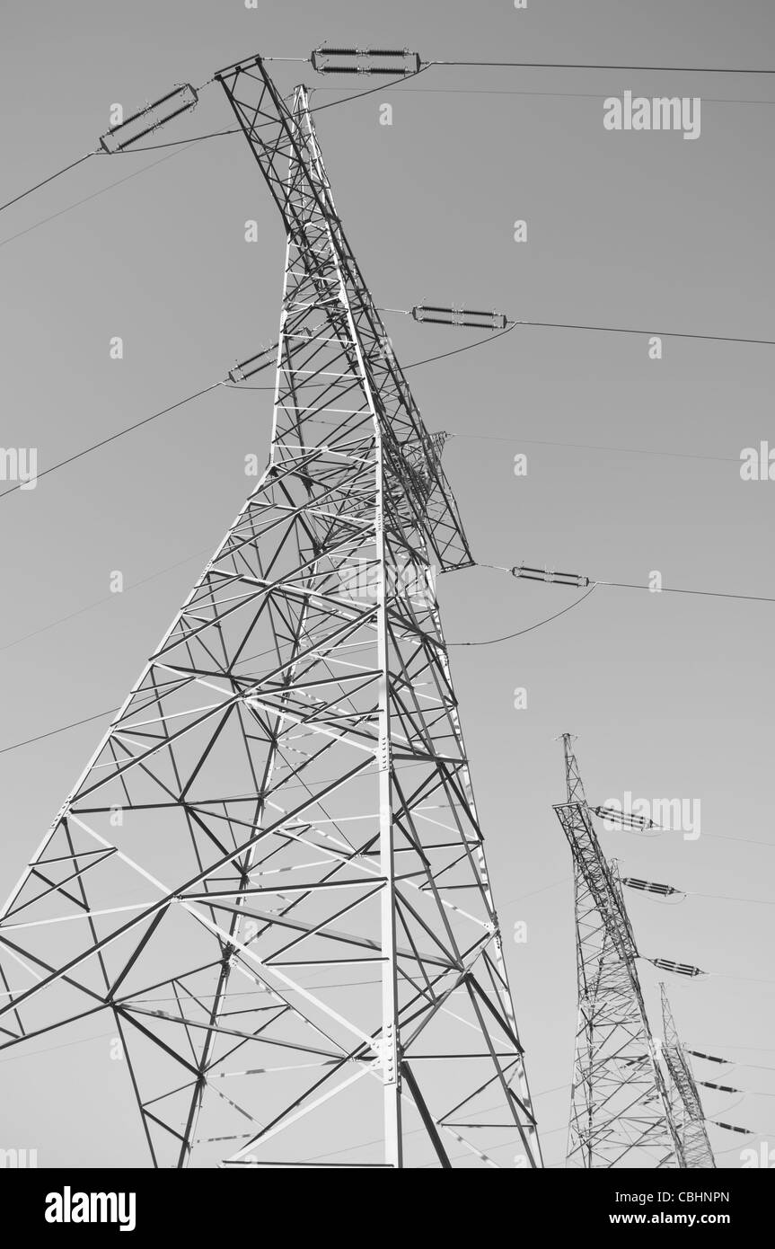 Pylon and transmission power line Stock Photo Alamy