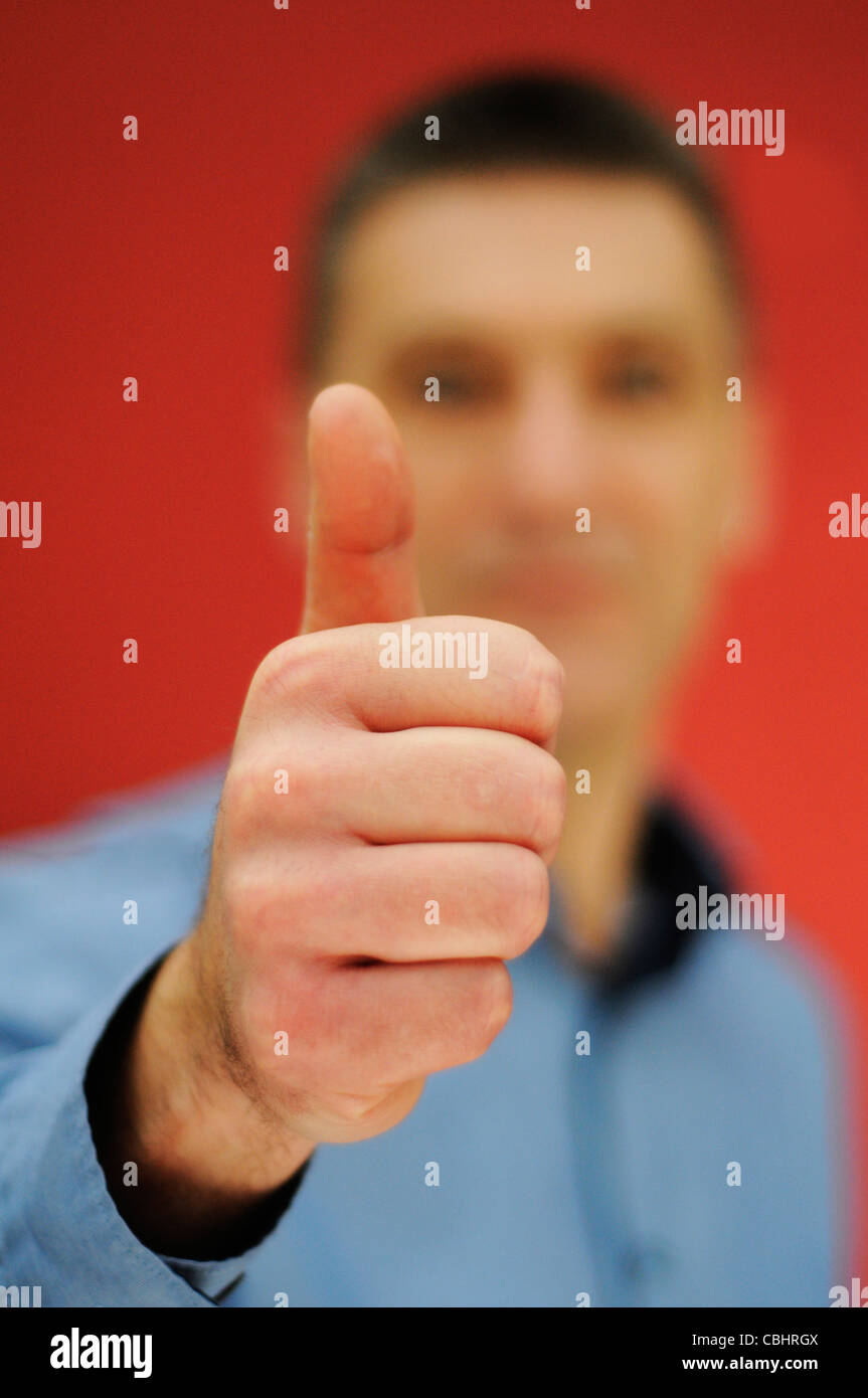 Male BSL British Sign Language interpreter Stock Photo Alamy