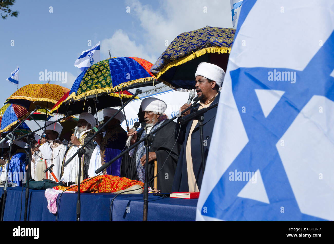 sigd ceremony by leaders of the Ethiopian Jewish community. Jerusalem. israel Stock Photo