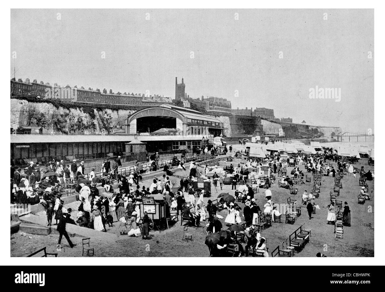 Ramsgate railway station St Lawrence train service terminal church trains rail network Stock Photo