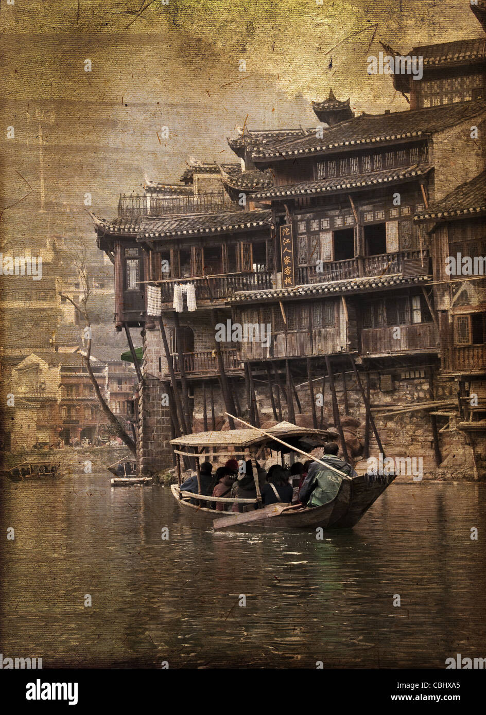 Ancient town of Fenghuang - Xiangxi Prefecture, Hunan (China) Stock Photo