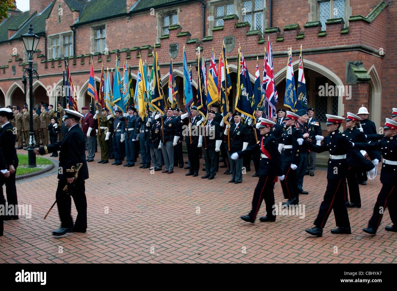 Bedworth Armistice Parade, Warwickshire, England, UK Stock Photo