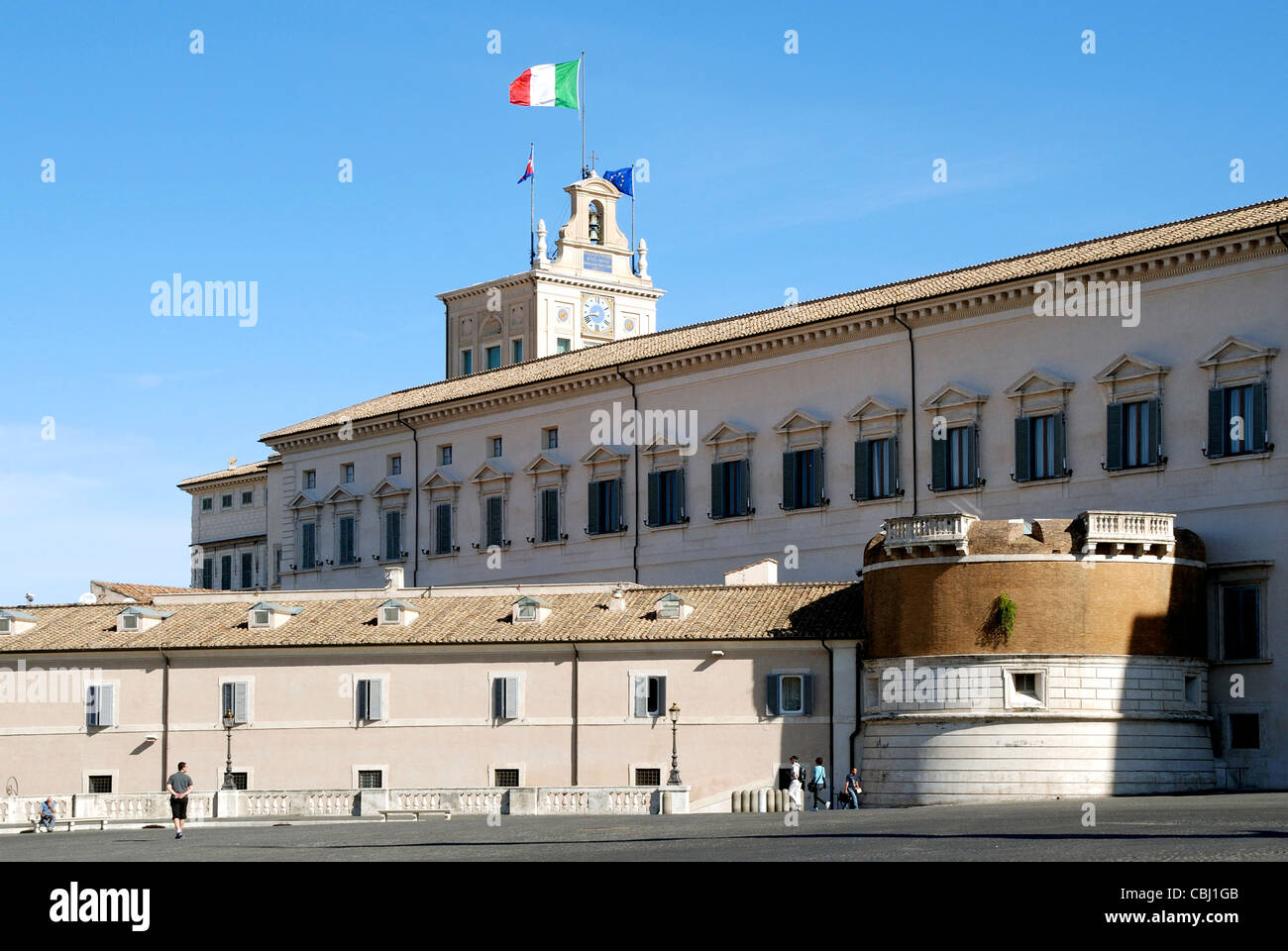 Quirinal Palace in Rome - Residence of the Italian President. Stock Photo