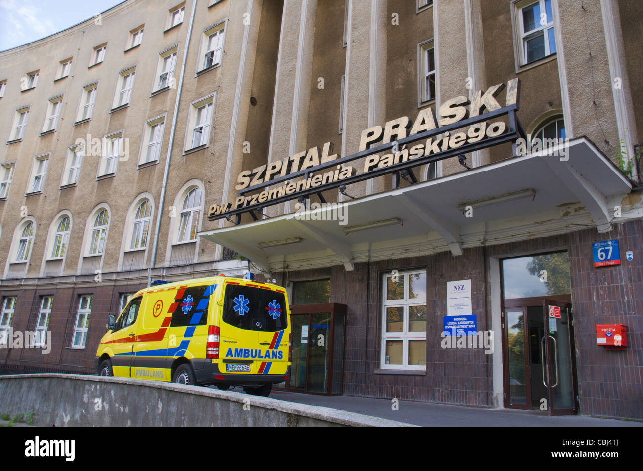 Szpital Praski hospital exterior Praga district Warsaw Poland Europe Stock Photo