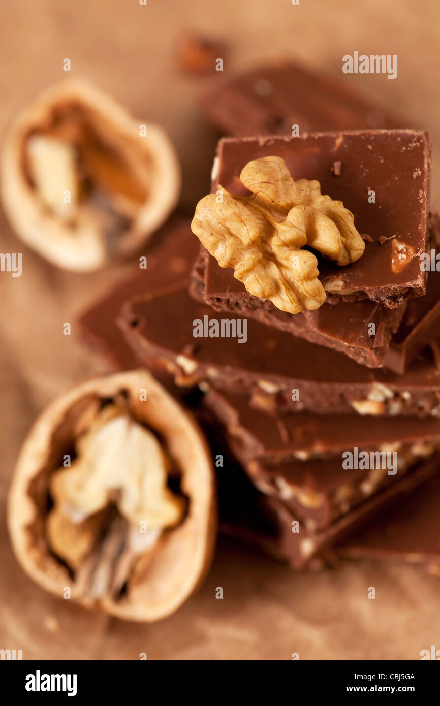 chocolate with nuts Stock Photo Alamy