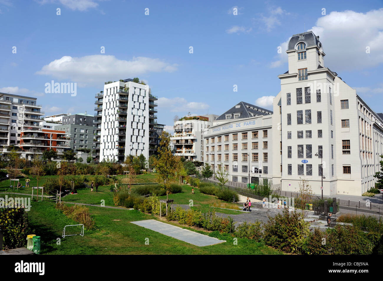 Paris Diderot University and Jardins des Grands Moulins,Abbe Pierre,Left bank,new quarter,Paris