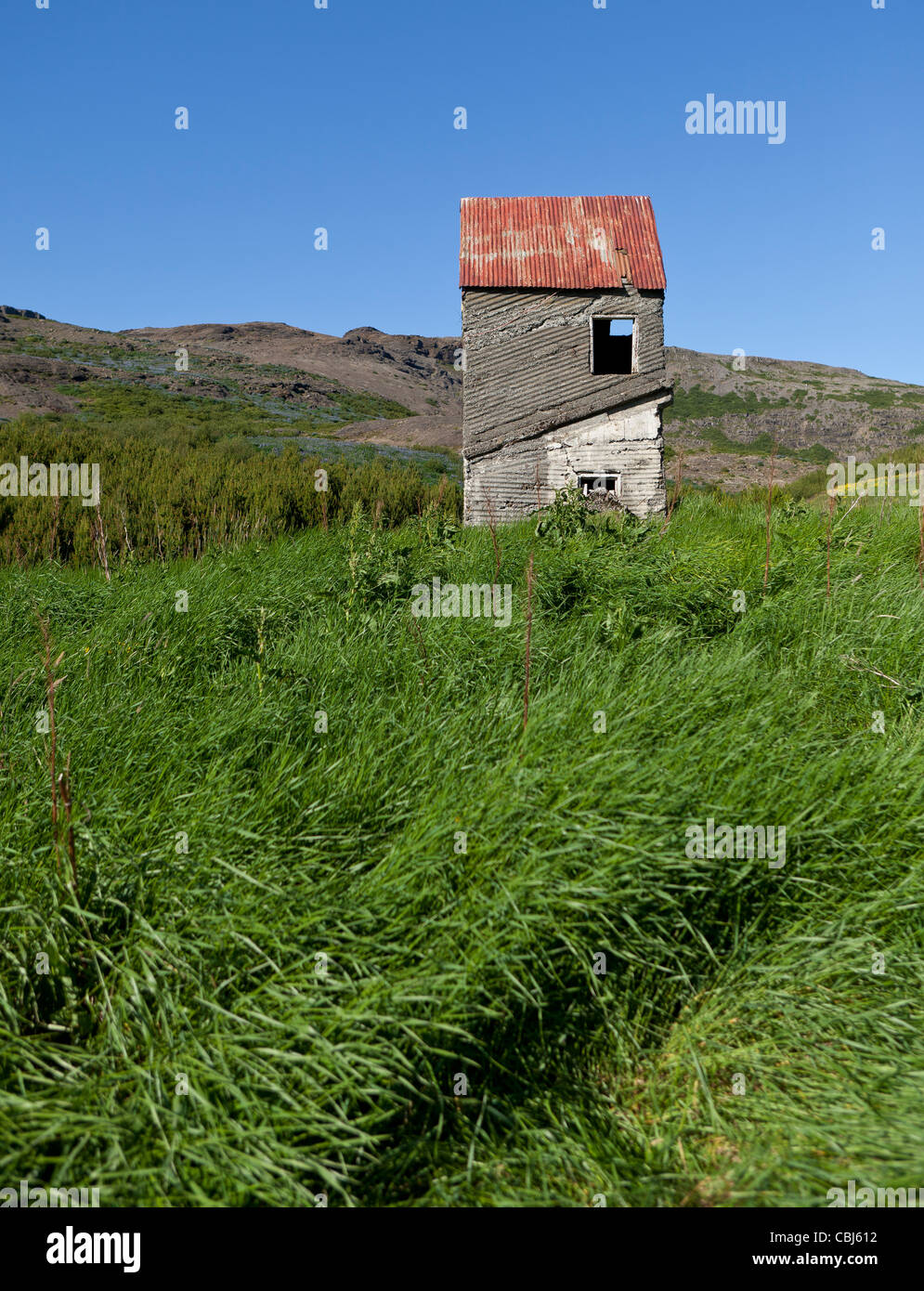 Abandon farmhouse Botnsdalur in Hvalfjordur Iceland Stock Photo