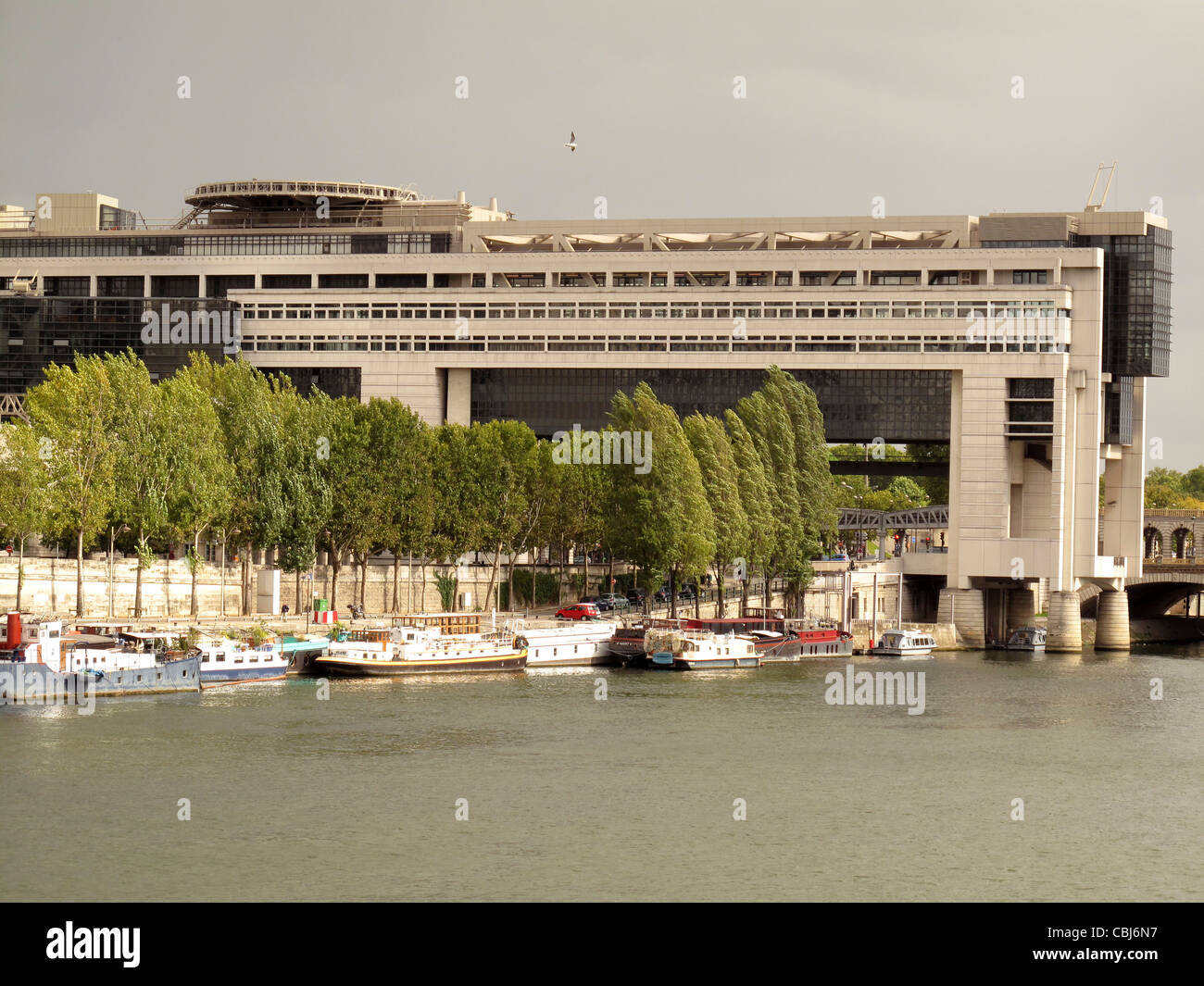 Finance ministry,Seine river,Quai de la Rapee,Austerlitz,Paris,France Stock Photo