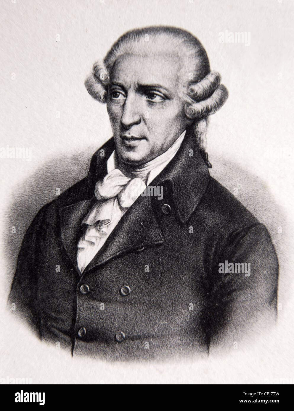 Portrait of Franz Joseph Haydn (1732-1809) Austrian Composer. Vintage Illustration or Engraving Stock Photo