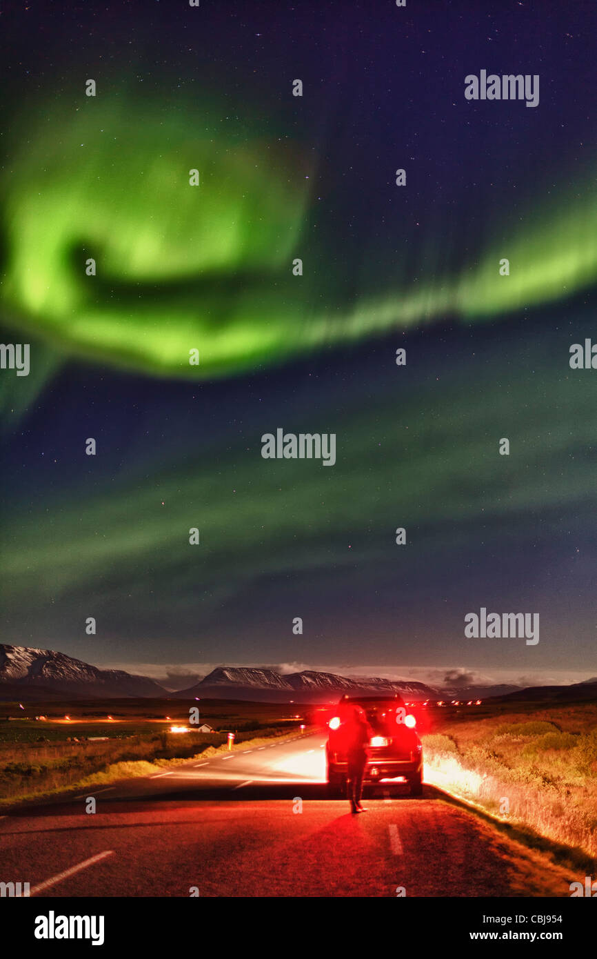 Aurora Borealis or Northern Lights, Iceland Stock Photo - Alamy