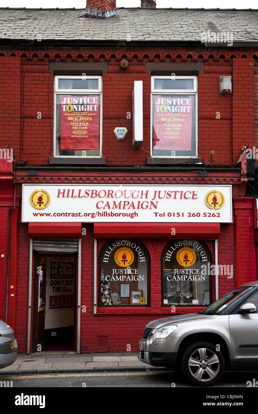 Anfield Justice Campaign Property outside Anfield Football Stadium