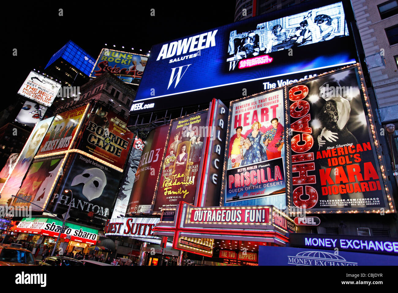 Neon Lights in Times Square, New York Stock Photo Alamy