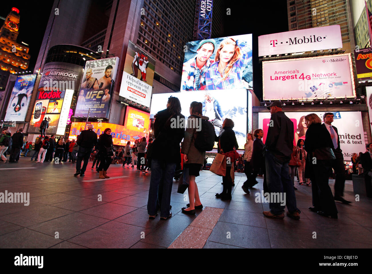 Neon Lights in Times Square, New York Stock Photo Alamy