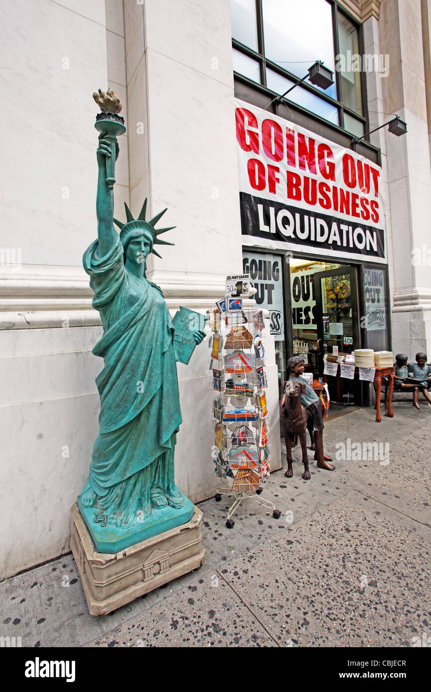 American going out of business liquidation poster Stock Photo