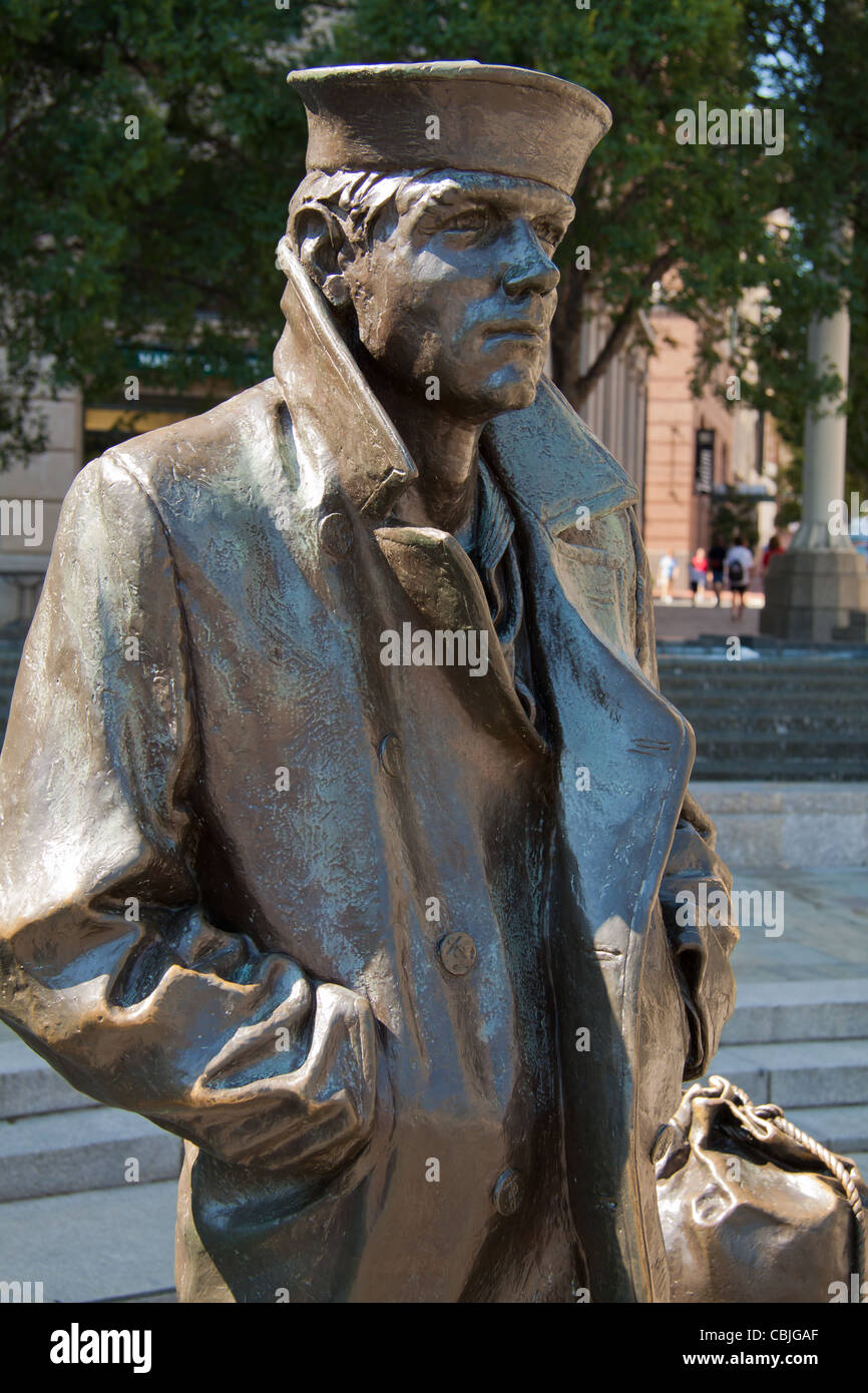 View of the Statue at the United States Navy Memorial in Washington D.C
