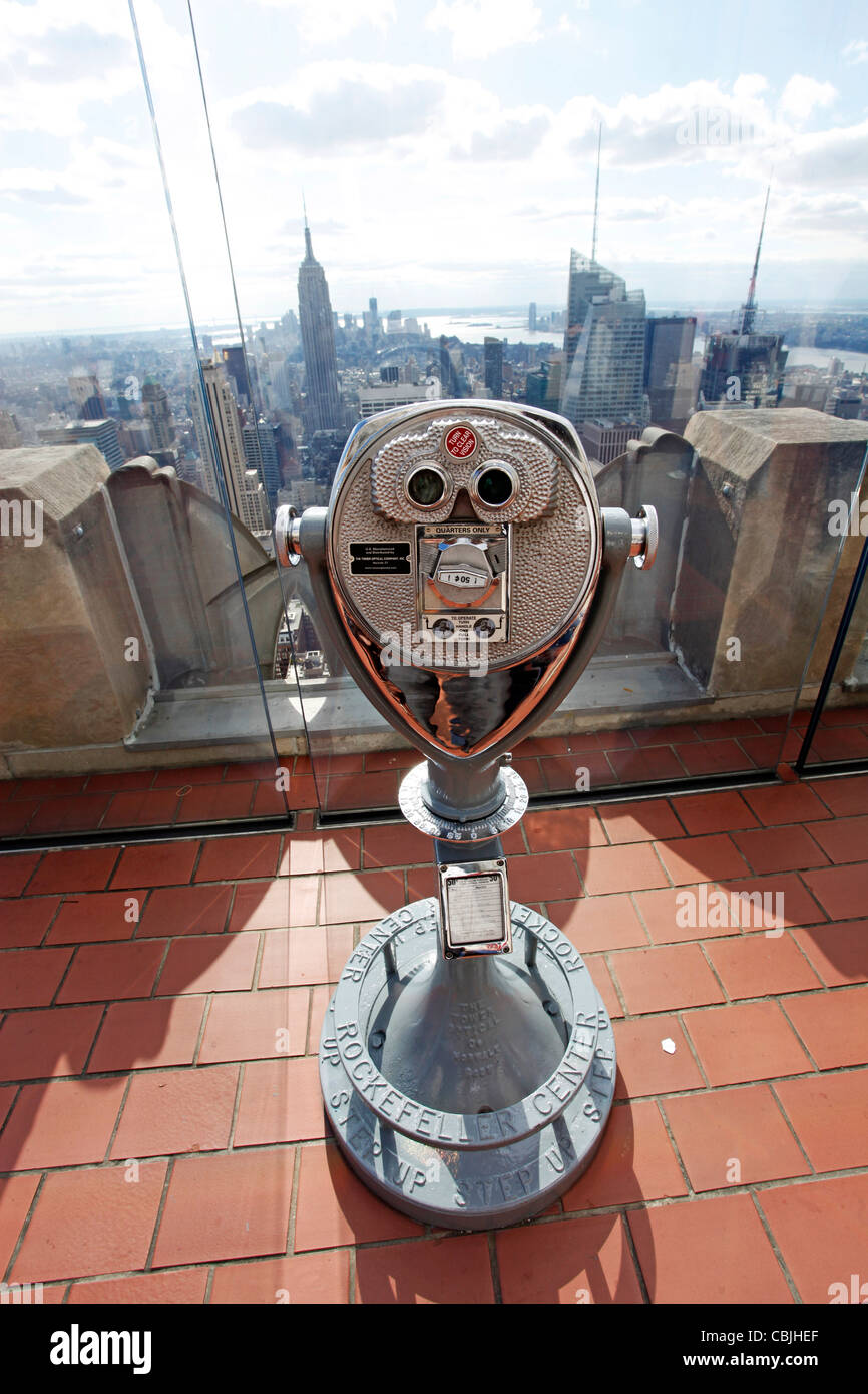 New York city skyline from the Top of the Rock Stock Photo - Alamy