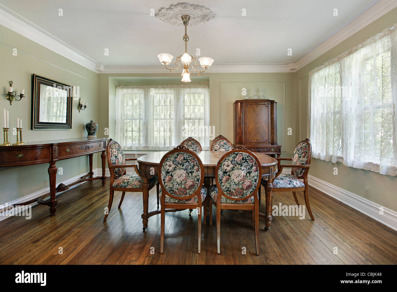 light green dining room