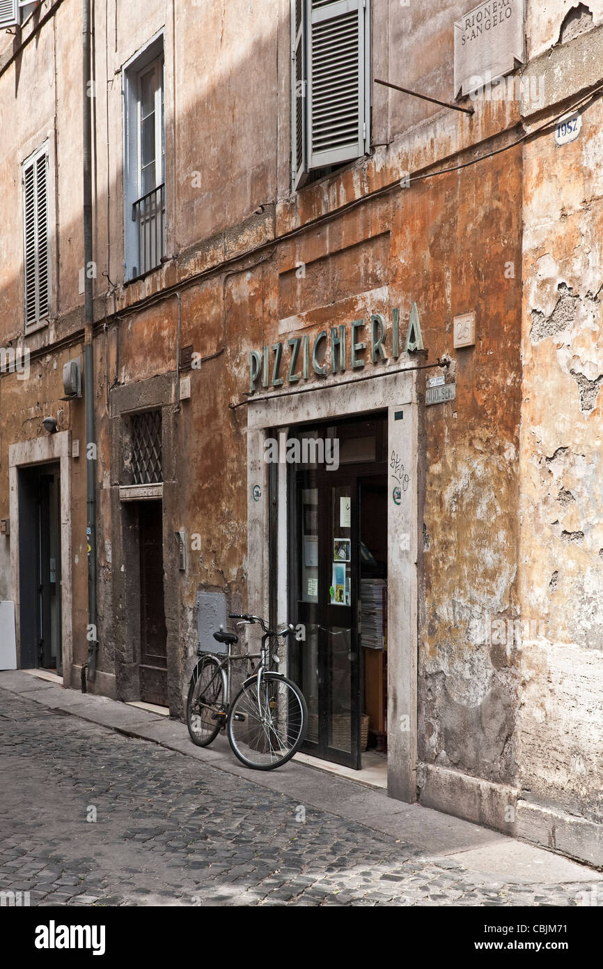 Pizzicheria, old shop in the Gewish Getto of Rome, Lazio, Italy Stock Photo