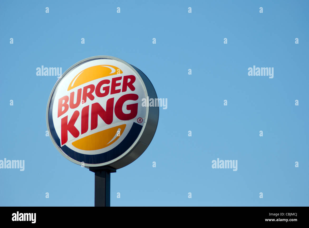 Burger King Sign, Sa Coma, Mallorca Stock Photo