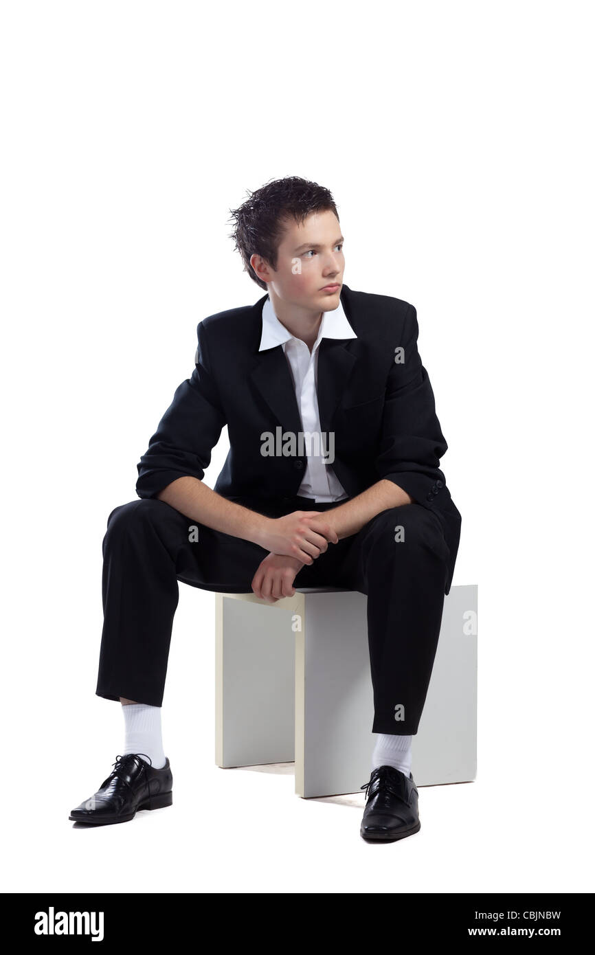 Businessman against a white background Stock Photo
