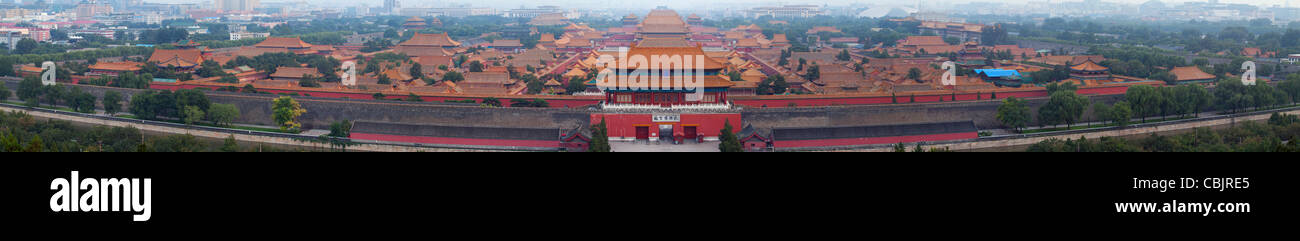 the Imperial Palace（the Forbidden City) Panorama Stock Photo