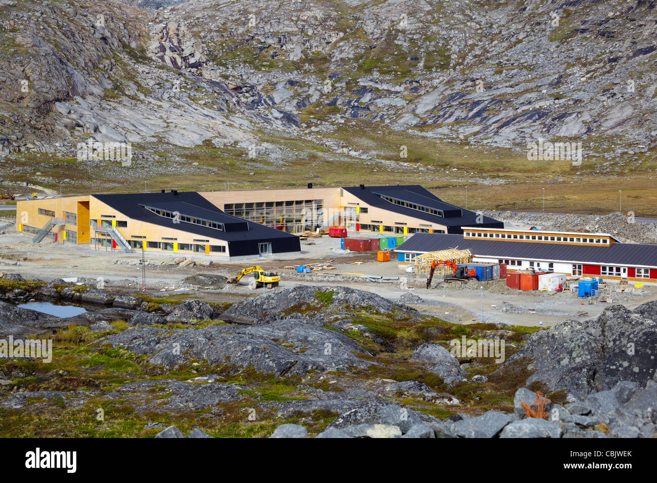 Modern kindergarten, Qinngorput district, Nuuk, Greenland Stock Photo Alamy